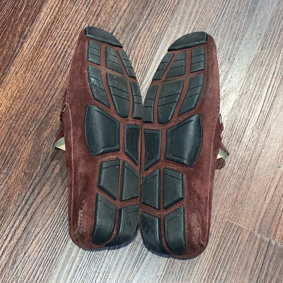 SALVATORE FERRAGAMO SUEDE DRIVING LOAFERS MOCCASINS - Picture 9 of 11